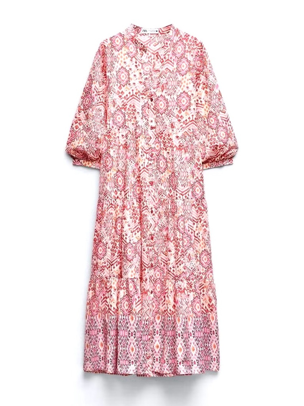ZARA Women’s printed tiered midi dress💐💐